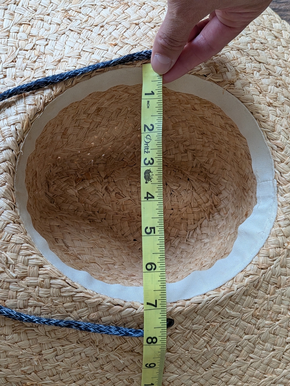 Rip Curl Womens Straw Wide Brim Sun Hat One Size Adjustable Chin Strap - Picture 7 of 8